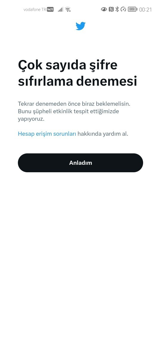 Twitter hesabımı kaybettim nasıl geri alıcam?
