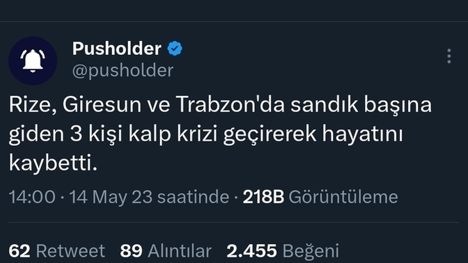 Sandıkta oy kullanırken 3 kişi hayatını kaybetmiş bir kişi elini kırmış. Her şeyin fazlası zarar mı?