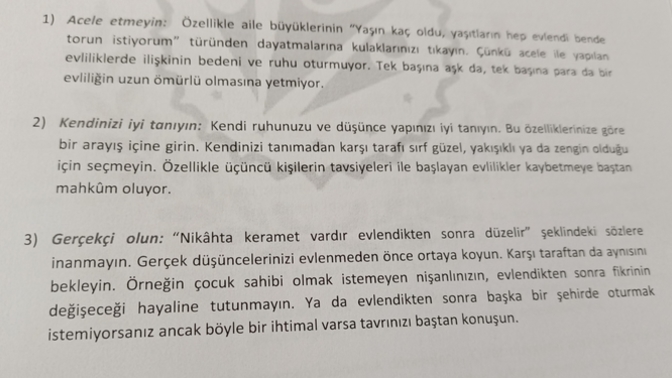Size göre mutlu bir evliliğin püf noktaları nelerdir?