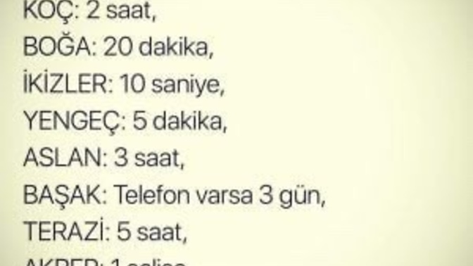 Burcuna göre başını yastığa koyduktan sonra ne kadar sürede uyursun?
