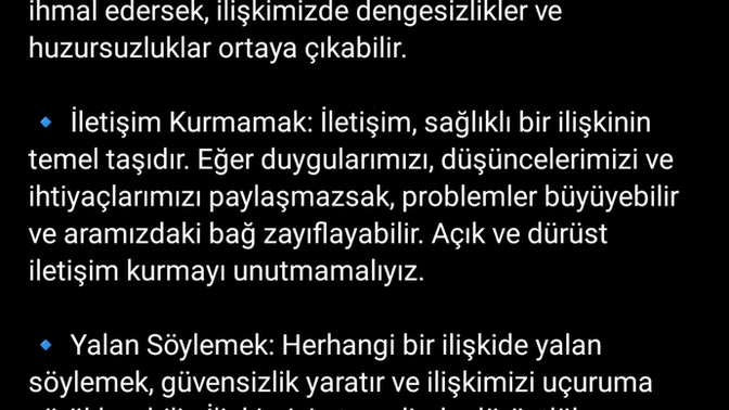 İlişki katili (bir nevi ilişkiyi bitiren) davranışlar size göre nelerdir?