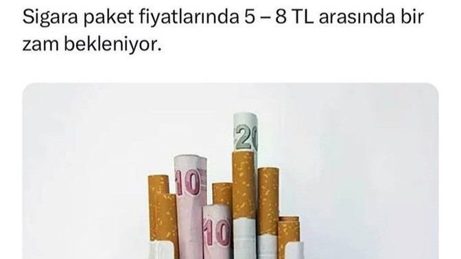 Sigaraya 8 tl zam geliyormuş ne düşünüyorsunuz?