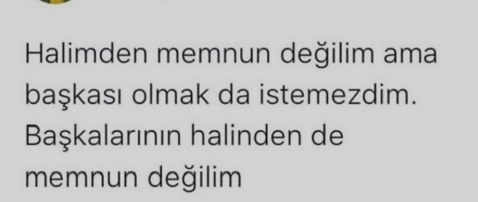 Halinizden memnun musunuz?