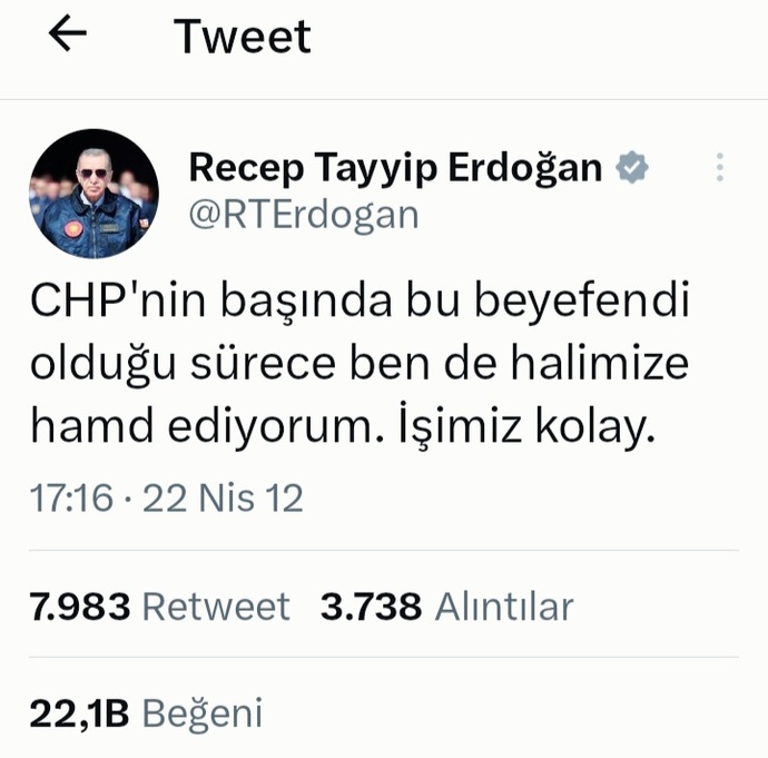 Siz Tayyib Erdoğanın seçim kaybedeceğini mi sanıyorsunuz?