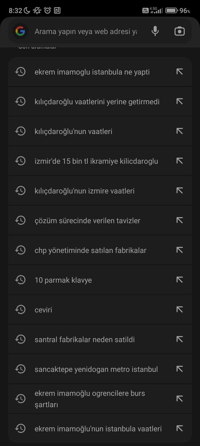 Siyasi aramalarım beni ne olarak gösteriyor?