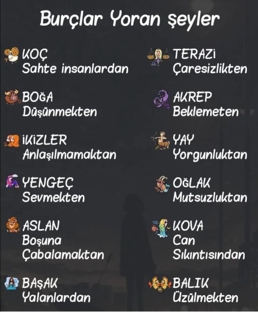 Burçları en çok ne yoruyor?