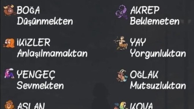 Burçları en çok ne yoruyor?