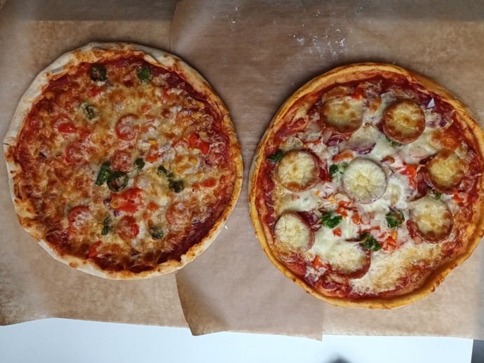 Pizza yaptım. Sizin akşam menünüzde ne var?