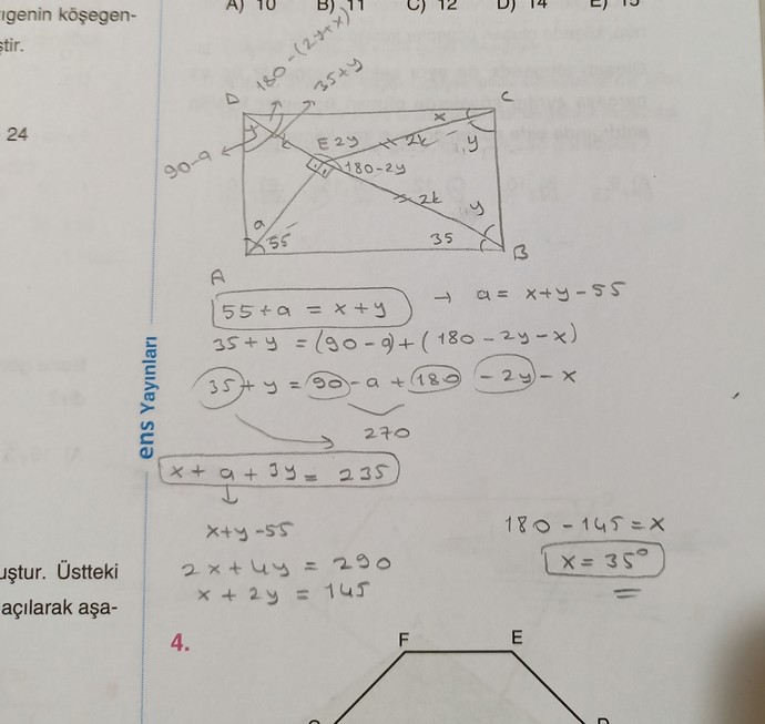 35 buldum umarım doğrudur. İyi çalışmalar 🌸