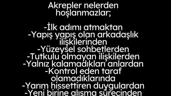 Siz nelerden hoşlanmazsınız?