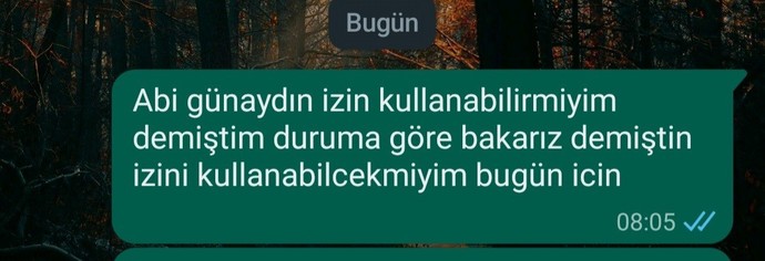 Cumartesi için izin istemiştim müdürden geçen haftadan söylemiştim bakarız dedi duruma göre bugün sabah sordum ayıp olmuşmudur?