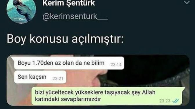 Sizden kısa biriyle sevgili olur musunuz?