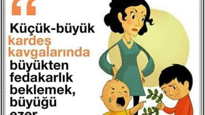 Küçük- büyük kardeş kavgasında büyük çocuktan fedakarlık beklenmeli mi?