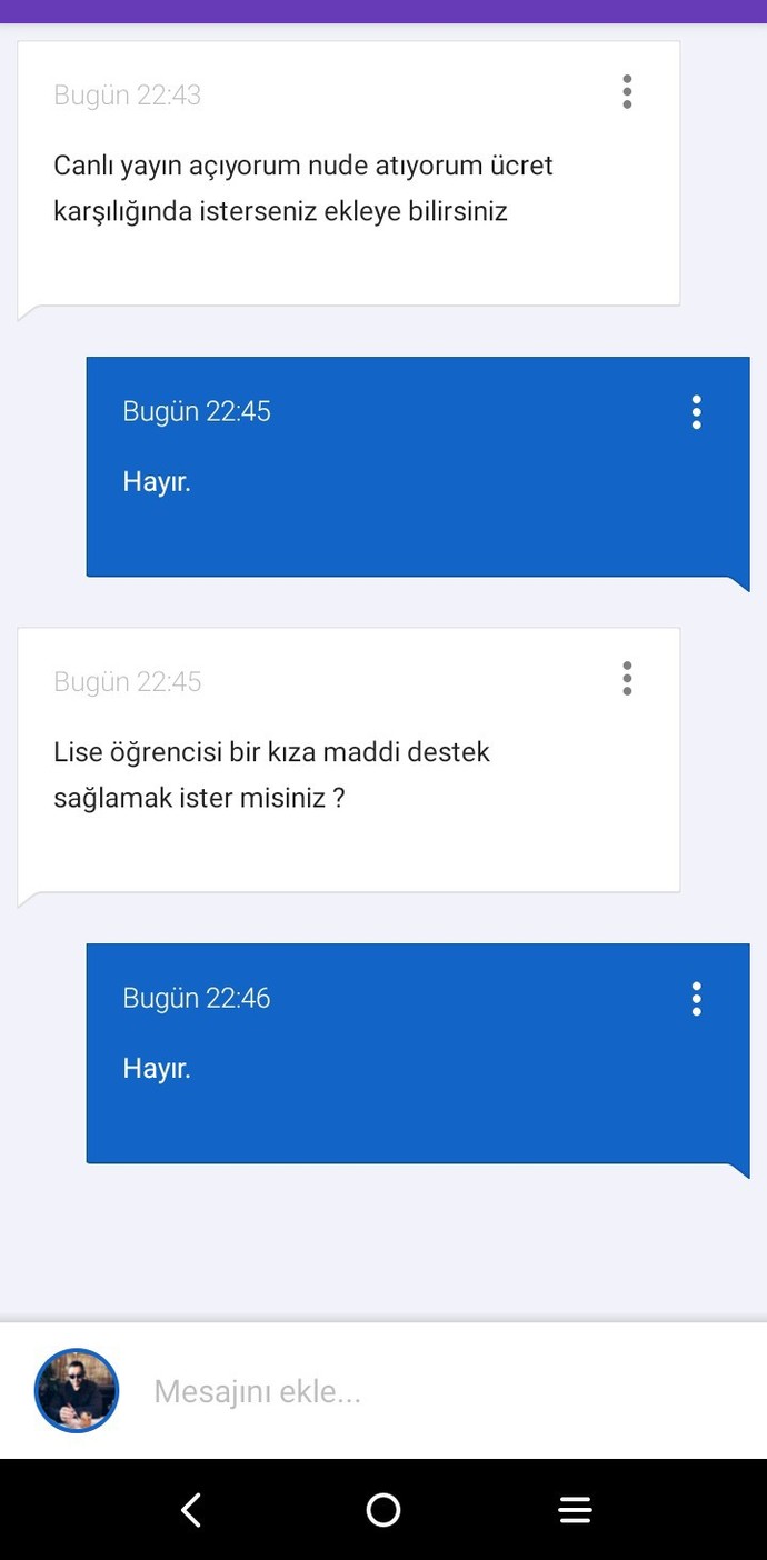 Bunlar nasıl mesaj böyle size de sık sık geliyor mu?