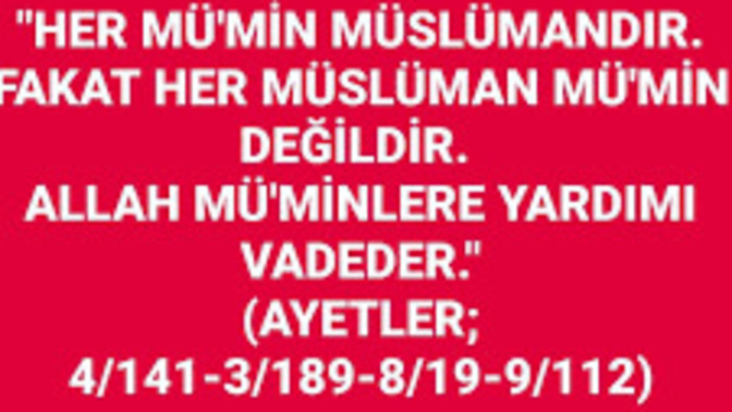 Aklını kullanan mümin müslümanların yaşamlarının aşırı huzurlu geçmesi tesadüf mü?