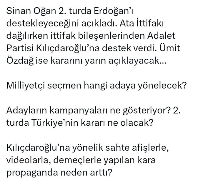Sinan Oğan Cumhur ittifakına destek verecek doğru karar mı?