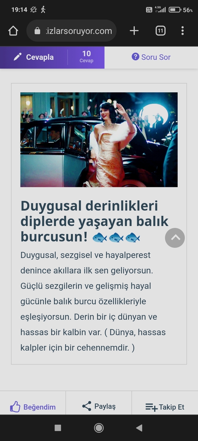 Verdiğin cevaplara göre sen hangi burç olurdun?