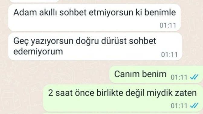 Sürekli mesajlaşmak istemiyorum, haklı değil miyim?