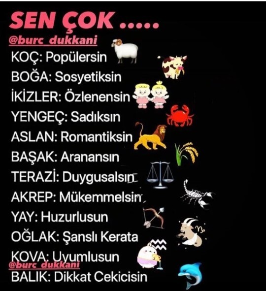 Senin burcun en çok nedir?