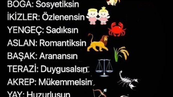 Senin burcun en çok nedir?