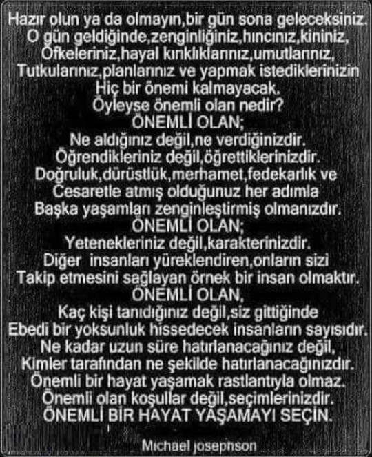 Hayatından gelip geçenlerden neyi öğrendin?