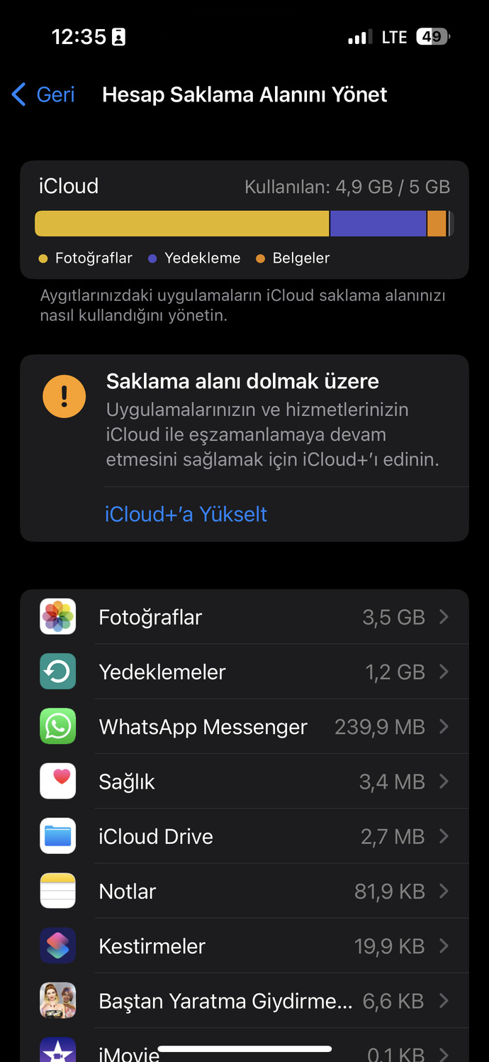Telefonum 128 GB, iCloud satın almalı mıyım?
