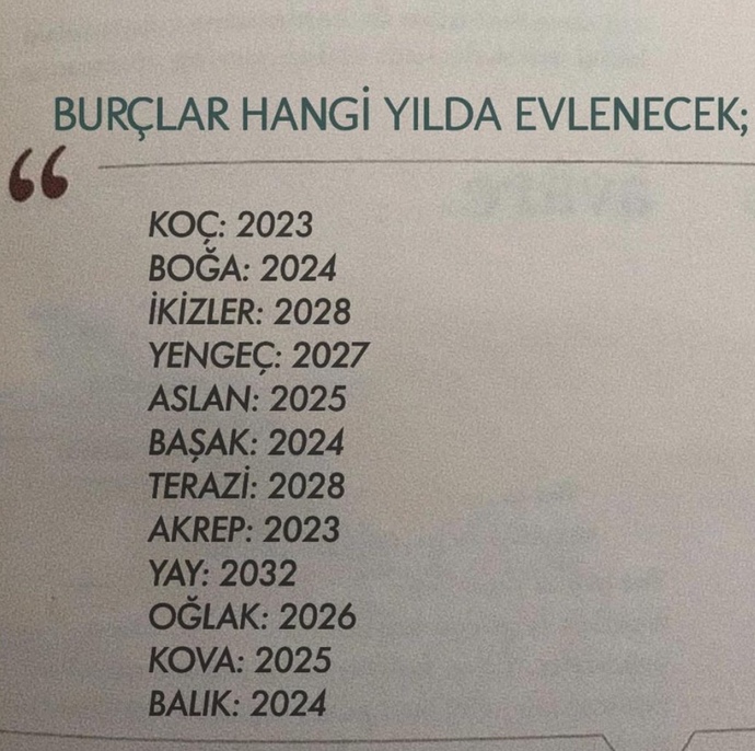 Burcunuza göre hangi yıl evleneceksiniz?