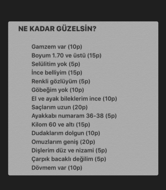 Yüzde kaç güzelsiniz?