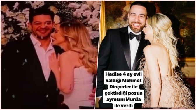 Hadise, eski eşi Mehmet Dinçerler ile verdiği pozun aynısını Murda ile verdi. Siz sevgilinizle verdiğiniz aynı pozu başka biriyle de verir misiniz?