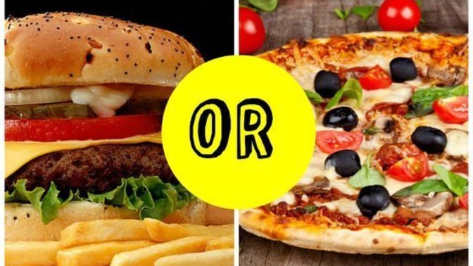 Hamburger mi seversiniz yoksa pizza mı?