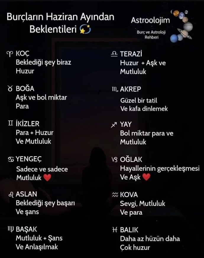 Burçların haziran ayından beklentileri nelerdir?