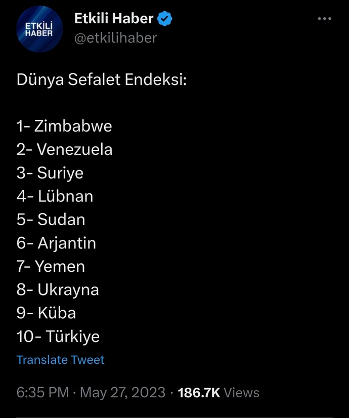 Akpliler türkiye dünyanın ilk 10 ekonomisine girecek derken bunu mu kastettiler?