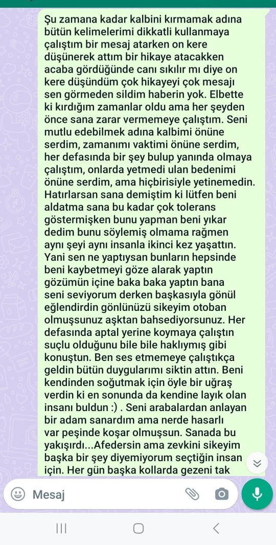 Sizce yanlış herhangi bir şey yapmış ya da söylemiş miyim?
