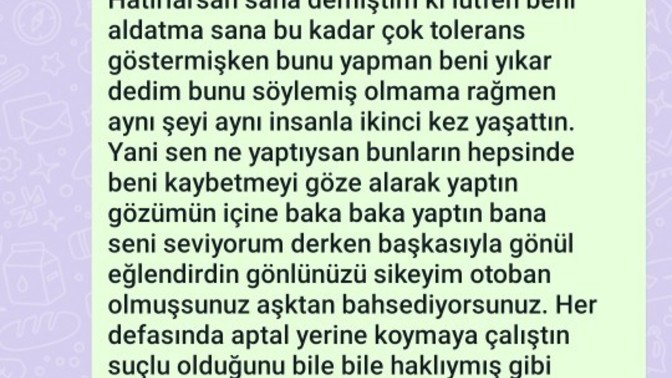 Sizce yanlış herhangi bir şey yapmış ya da söylemiş miyim?