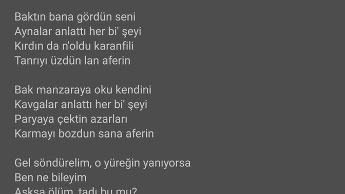 Aferini mecazen mi yoksa gercek anlamda mi dersiniz?