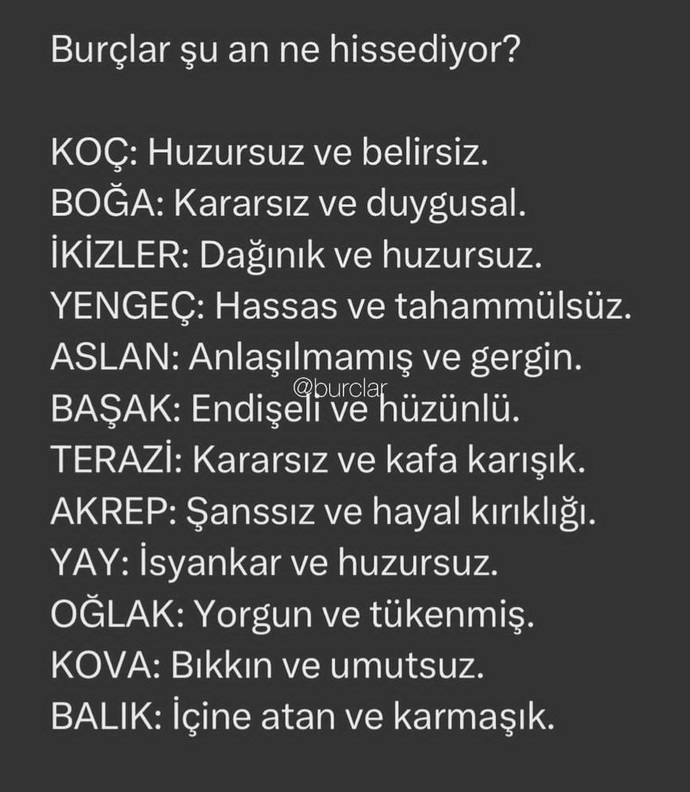 Şu an ne hissediyorsunuz?