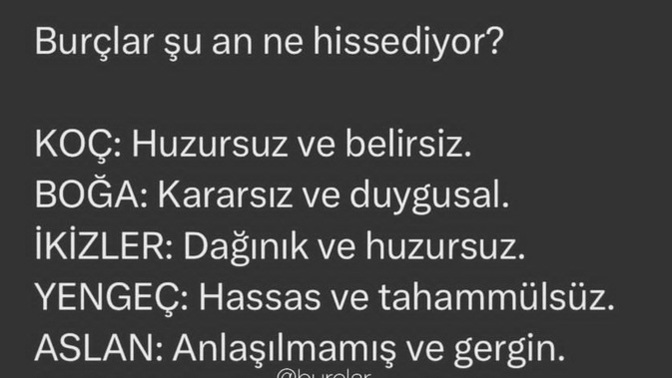 Şu an ne hissediyorsunuz?