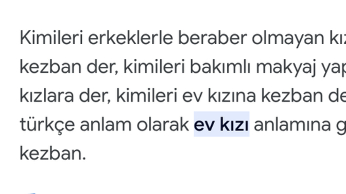 Türk kızları kezban mı?