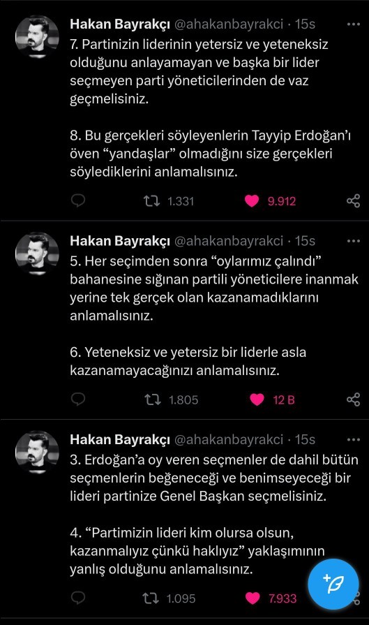 Sonar araştırma anket sirketi başkanı CHP kaybetme sebeplerini sıralamış. Siz bu maddeler için ne diyeceksiniz?