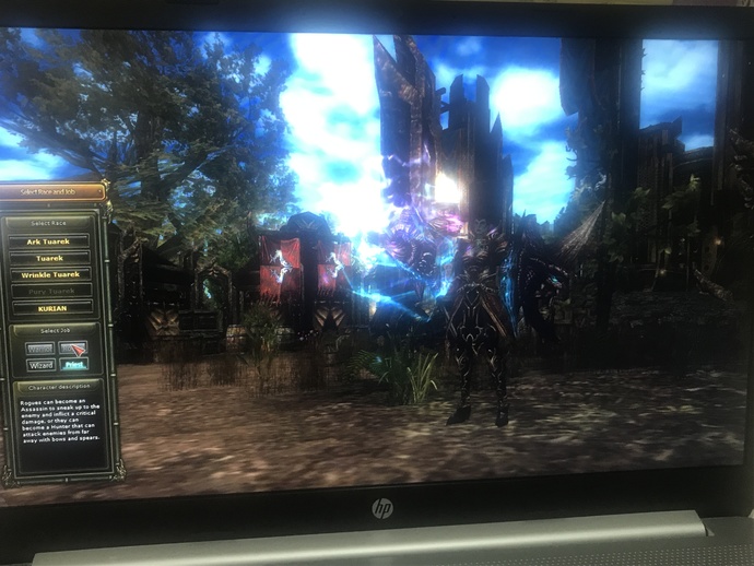 Knight online karakter seçemiyorum?