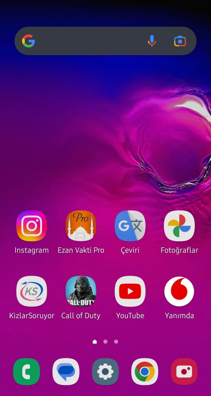 Telefonunuzun duvar kağıdını atar mısınız (ekranları alalım)?