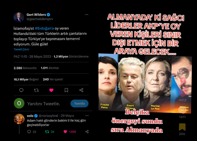 Geert Wildersın Hollandada Erdoğana oy veren Türklerin ülkeye yollanması açıklaması Türklerden son gaz destek alıyor düşünceniz?