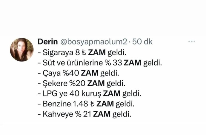 Pes peşe gelen zamlara ne diyorsunuz?