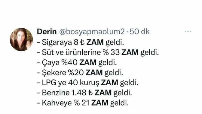 Pes peşe gelen zamlara ne diyorsunuz?