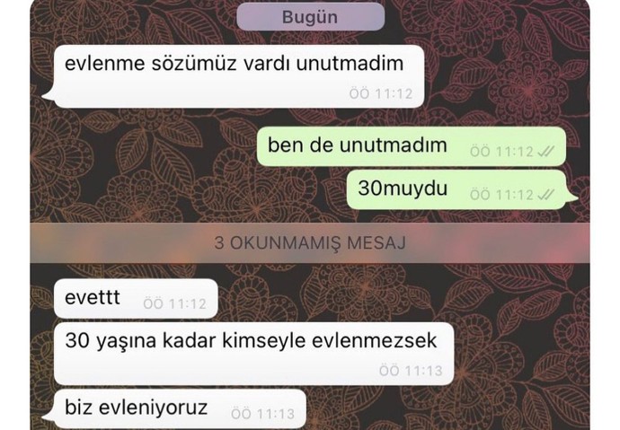 30unuza kadar evlenmezseniz, evlenmek için sözleştiğiniz biri var mı?