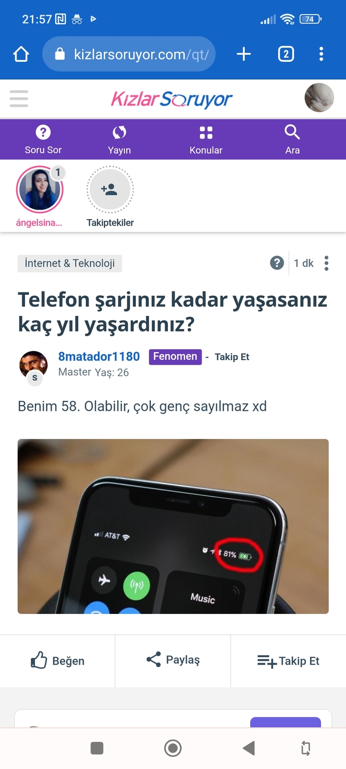 Telefon şarjınız kadar yaşasanız kaç yıl yaşardınız?