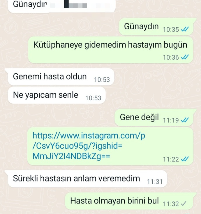 Regl dönemim sancılı geçiyor, sevgilime söyleyemedim. Sürekli hastasın diyor sizce ne yapmalıyım?
