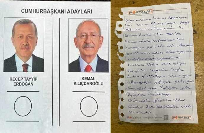 Erdoğana oy veren vatandaş zarfa Erdoğana yazdığı mektubu da koydu. Sen olsan Erdoğana ne yazardın?