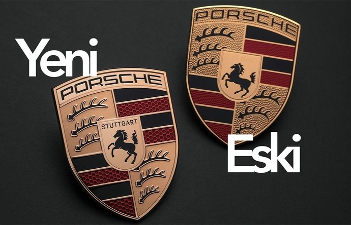 Porschenin yeni logosu nasıl?