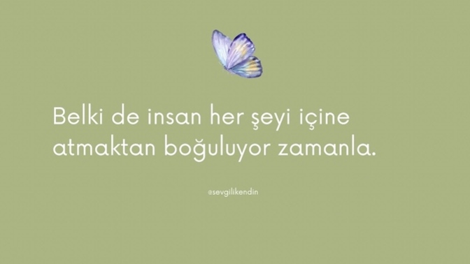 Her şeyi içinize atar mısınız?